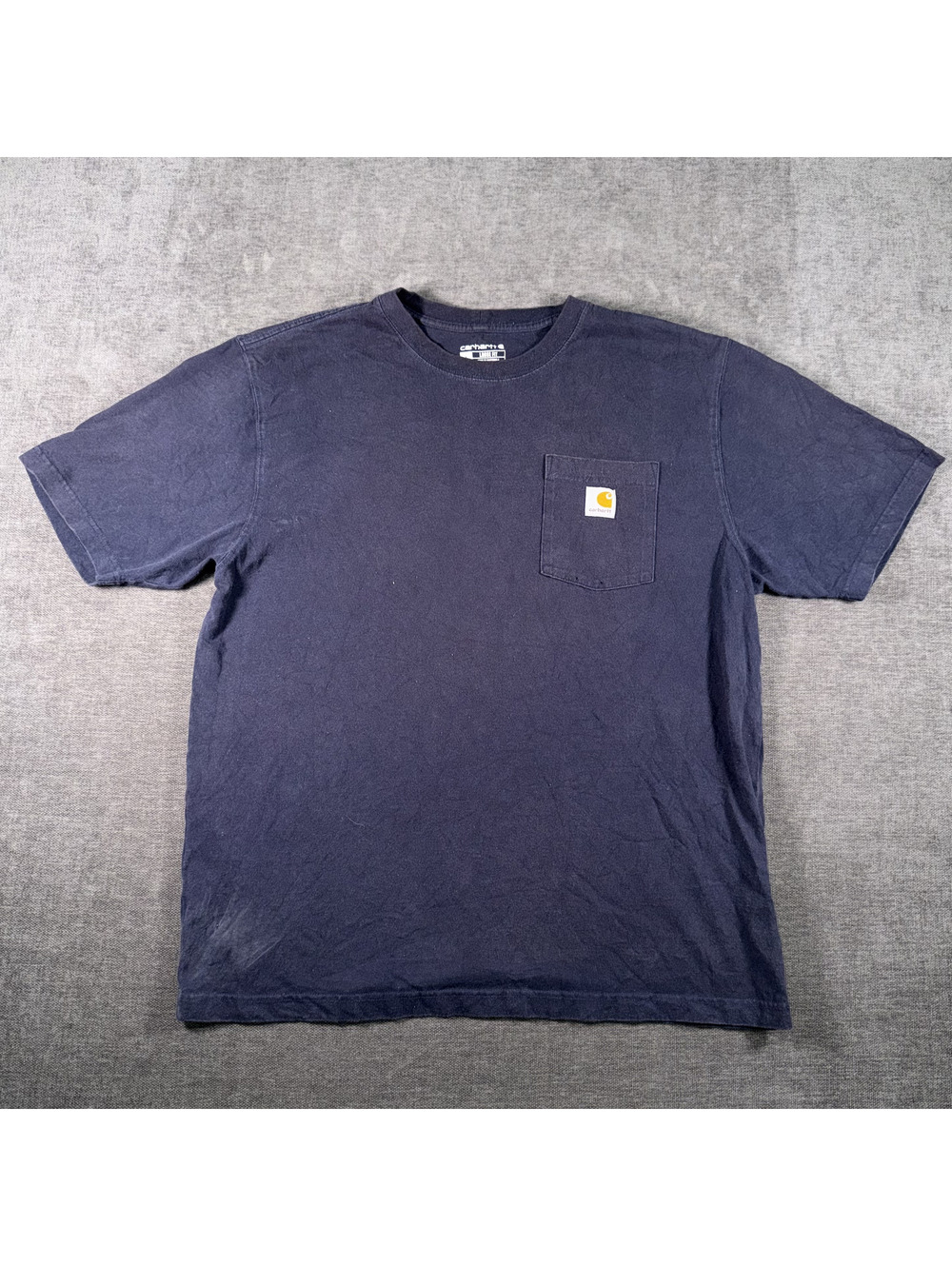Carhartt Loose Fit Navy Blue Pocket T-Shirt Size Large